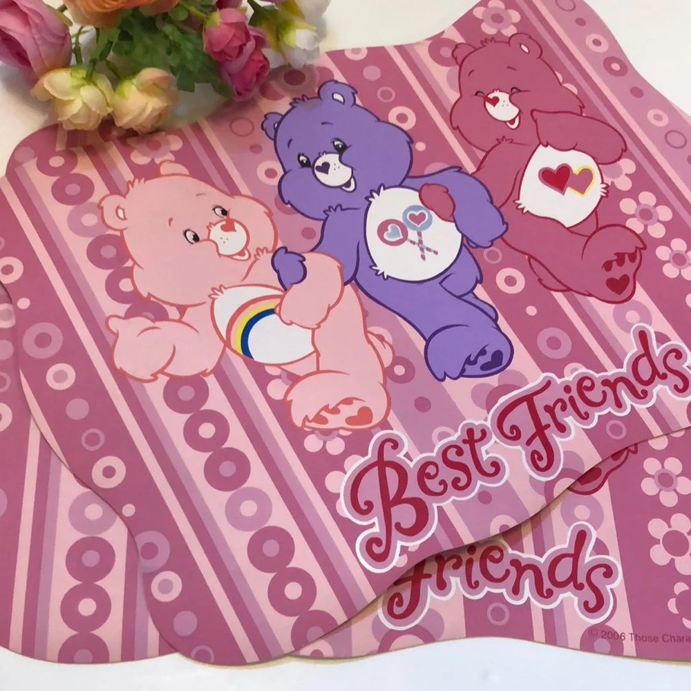 Care Bears placemats 2006 pink Care Bears placemats NEW CARE BEARS